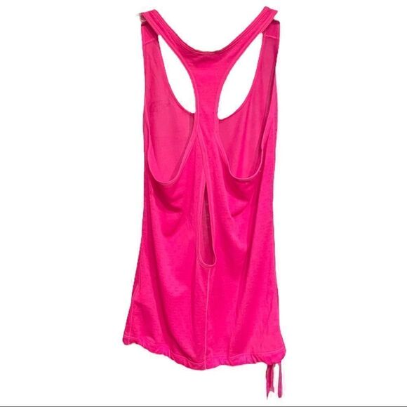 The North Face Eat My Dust Mesh Tank Top Hot Pink Racerback Cinch Womens S - Picture 5 of 6